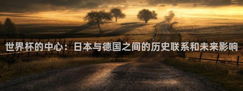 世界杯直播时间：世界杯的中心：日本与德国之间的历史联系和未来影响